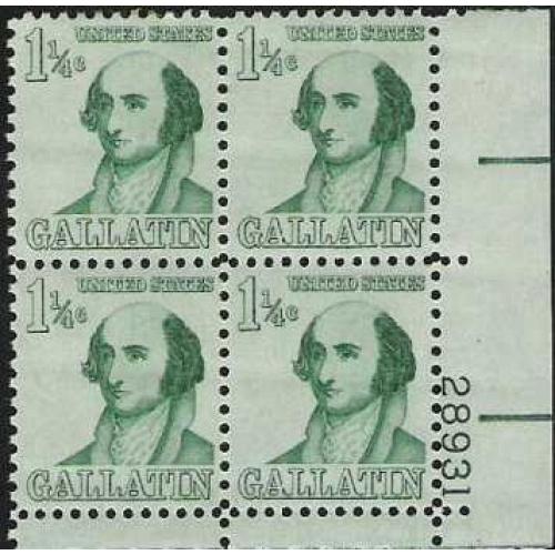 #1279 Gallatin, Plate Block