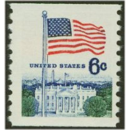 #1338A Flag over White House, Coil