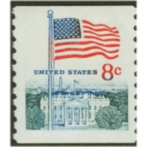 #1338G Flag over White House, Coil