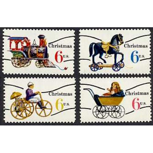 #1415a-18a Precancel Christmas, Four Singles