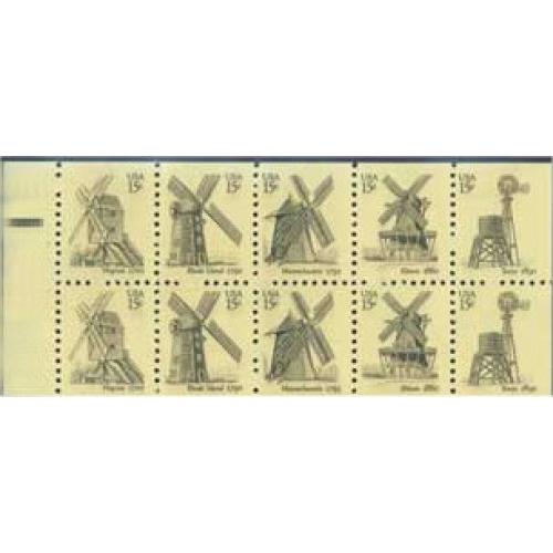 #1742a Windmills, Booklet Pane of Ten
