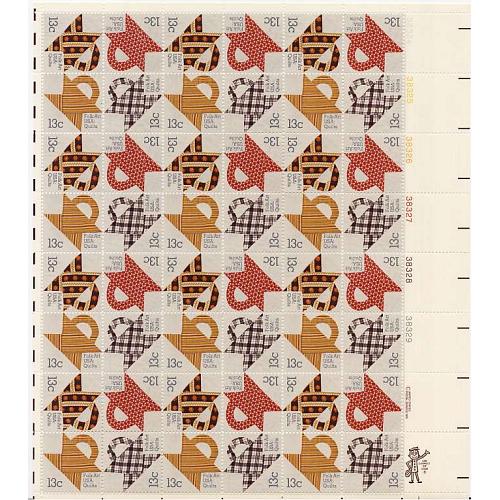 #1745-48 Quilts, Sheet of 48 Stamps