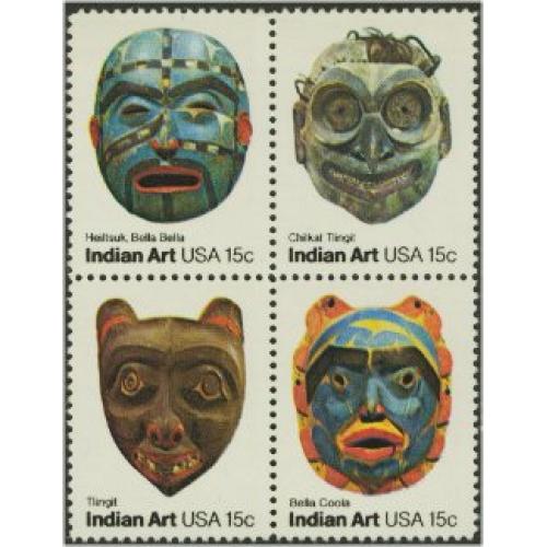 #1834-37 Indian Masks,  Four Singles