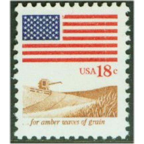 #1890 Flag and Amber Waves