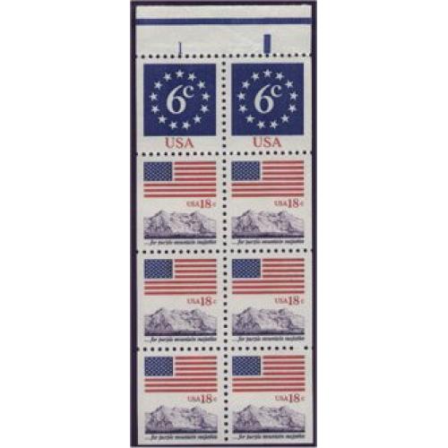 #1893a Flag "For Purple...", Booklet Pane of 8