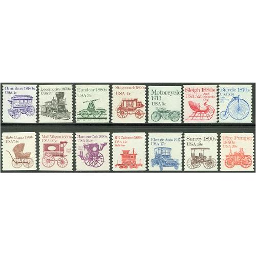 #1897-1908 Set of 14 Transportation Coils (1981 to 1991)