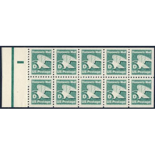 #2113a "D" & Eagle, Booklet Pane of Ten