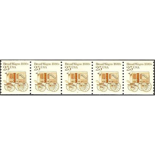 #2136 Bread wagon, Coil PNC Strip of Five #2