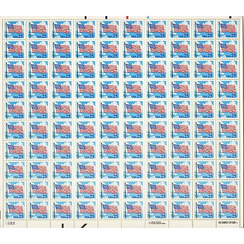 #2278 Flags And Clouds, Sheet of 100 Stamps