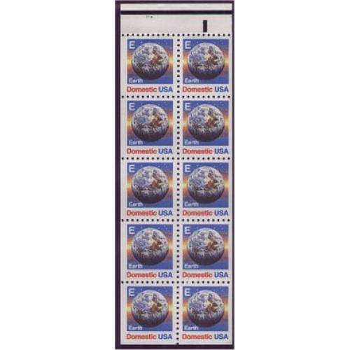 #2282a "E" & Earth, Booklet Pane of Ten