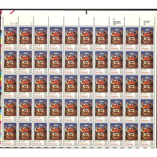 #2336 Delaware, Sheet of 50 Stamps