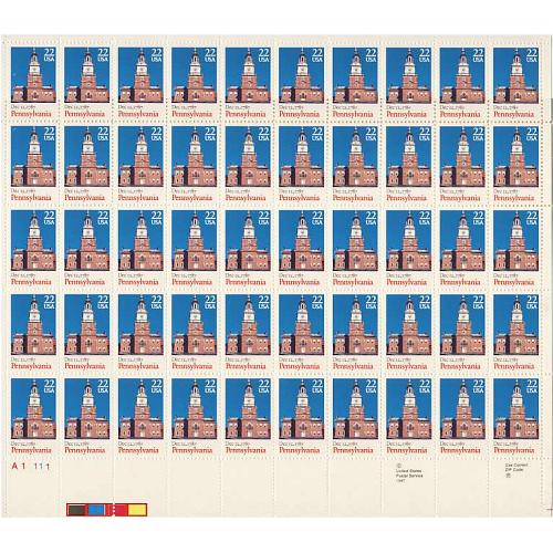 #2337 Pennsylvania, Sheet of 50 Stamps
