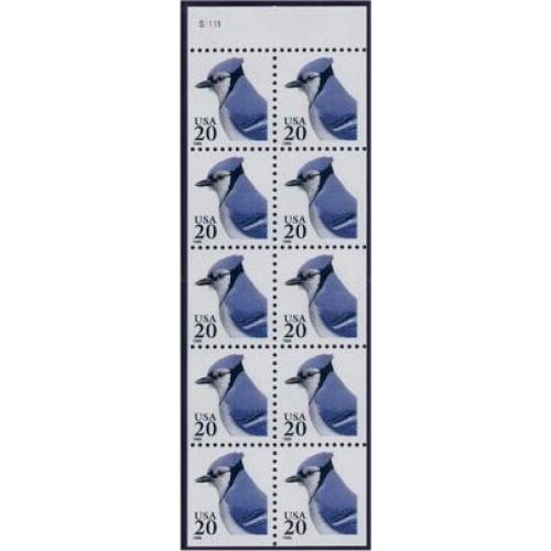 #2483a Blue Jay, Booklet Pane of Ten