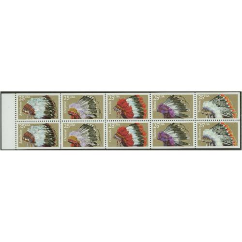 #2505a Indian Headdresses, Pane of Ten