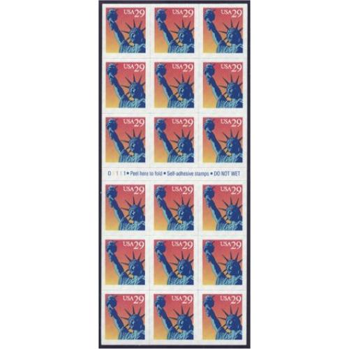 #2599a Liberty, Pane of 18