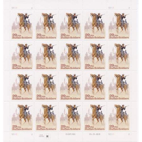 #2818 Buffalo Soldiers, Sheet of 20 Stamps