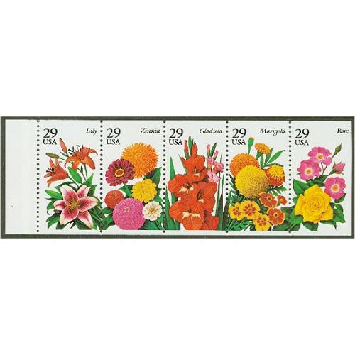 #2829-33 Garden Flowers, Five Singles