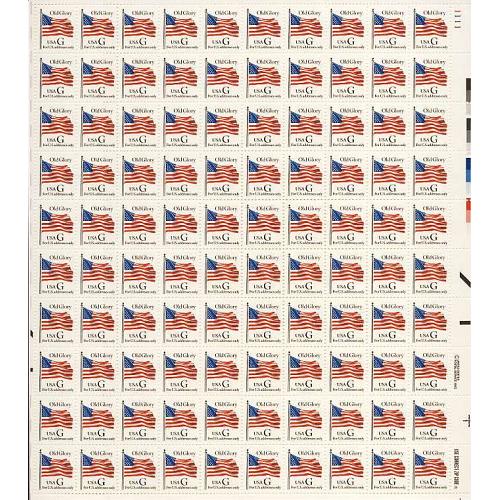 #2881 Black "G" Rate (BEP) Sheet of 100 Stamps