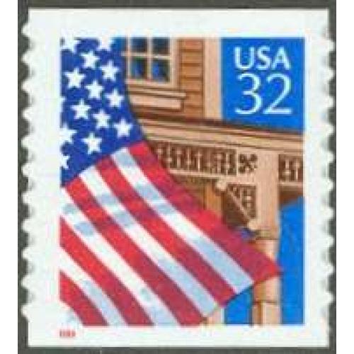 #2915A Flag over Porch, S-A Coil Die-cut 9.8
