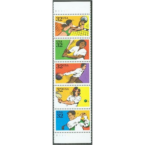 #2965a Recreational Sports, Strip of Five