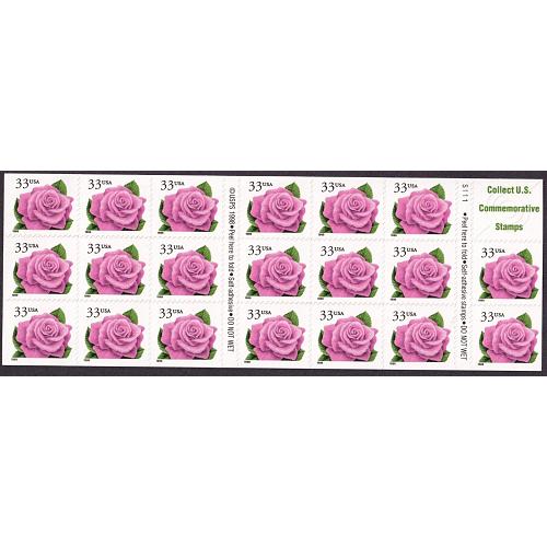 #3052d Coal Rose Booklet of 20