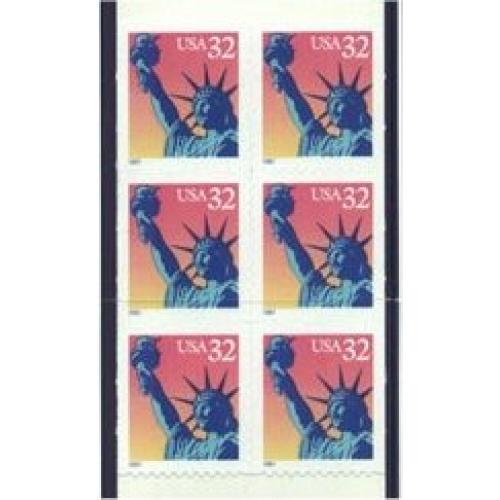 #3122d Statue of Liberty, Booklet Pane of 6