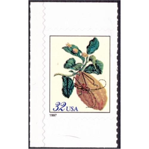 #3128a Citron Moth, Merian Botanical Prints, Sideways Booklet Single