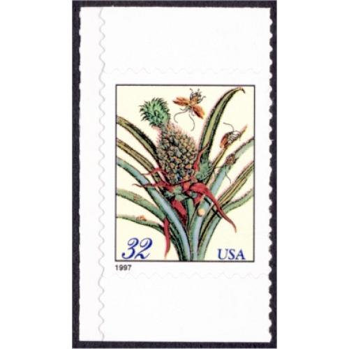 #3129a Flowering Pineapple, Merian Botanical Prints, Sideways Booklet Single