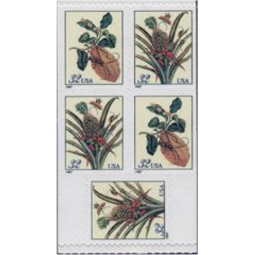 #3129b Moth & Cockroaches, Booklet Pane of Five