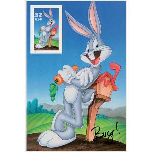 #3138c Bugs Bunny, Pane of One Imperforate Stamp
