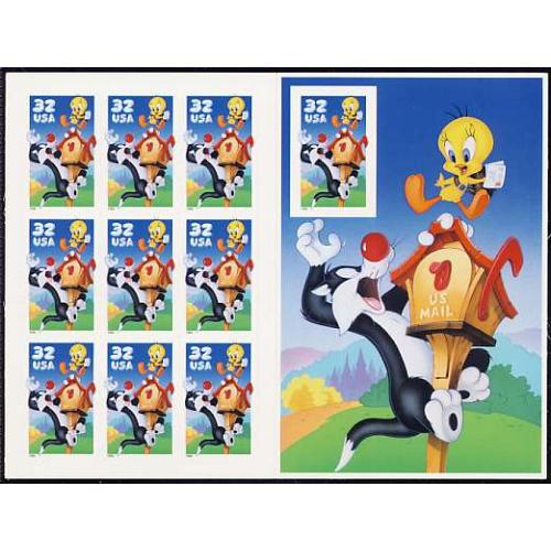 #3204 Sylvester & Tweety Looney Tunes, Regular Souvenir Sheet
