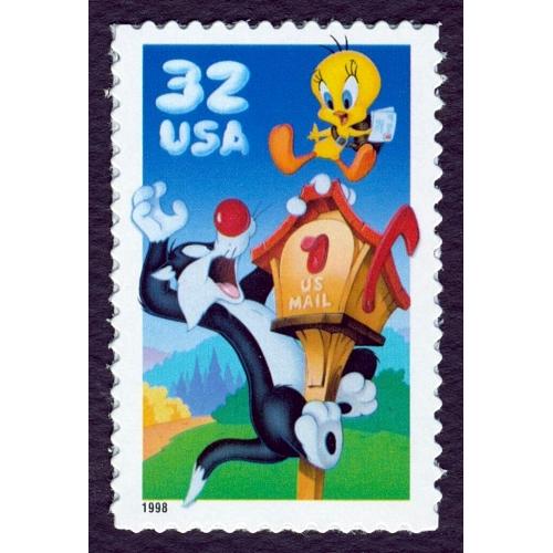 #3204a Sylvester & Tweety, Regular Souvenir Sheet Single Stamp