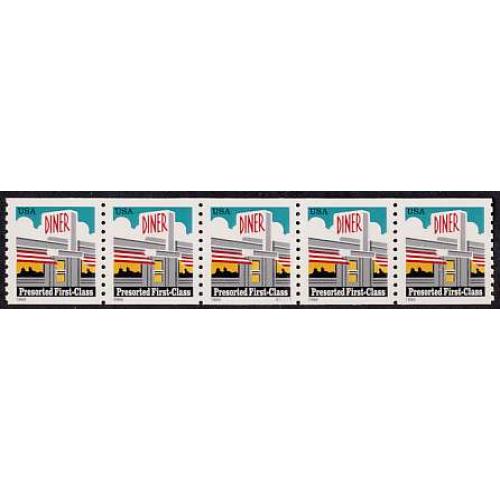 #3208 Diner Coil, Water-Activated PNC Strip of 5, #S11111