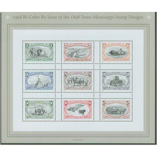#3209a-i Trans-Mississippi, Complete set of 9 singles
