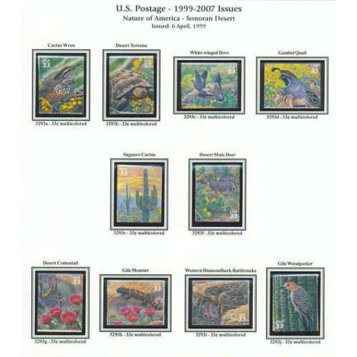 #3293a-j Sonora Desert, Nature of America Set of Ten Single Stamps