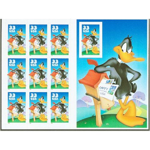 #3307 Daffy Duck Looney Tunes, Special Souvenir Sheet of 10