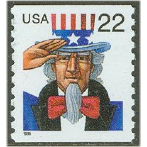 #3353 Uncle Sam Coil, Perforated 9¾ Water Activated