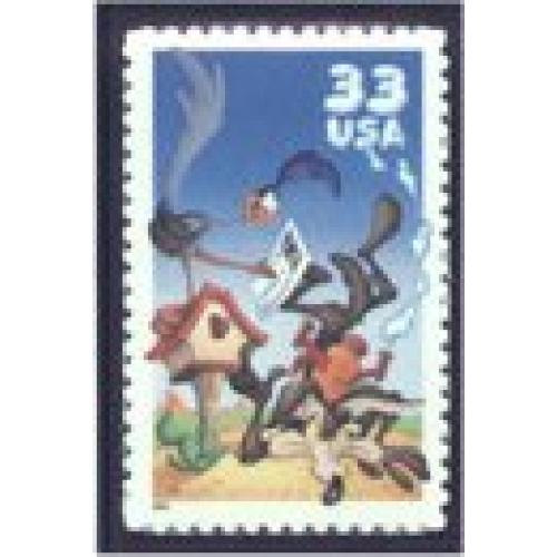#3392a Wile E. Coyote, Single Stamp from Special Souvenir Sheet