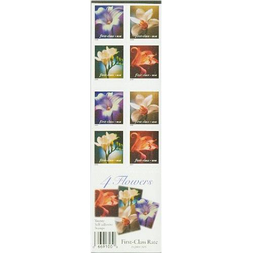 #3457e Flowers, Double-sided booklet of 20