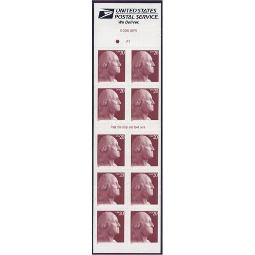 #3483f Washington, Convertible Pane of Ten