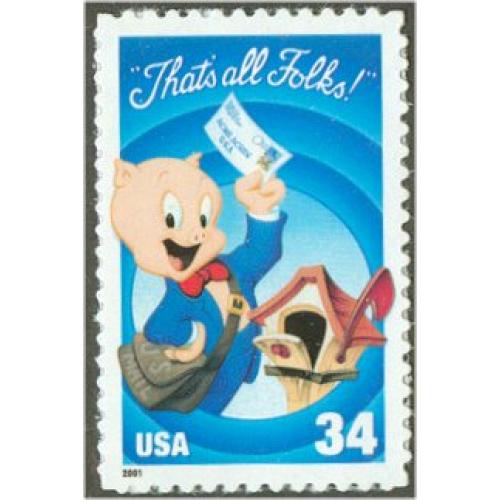 #3535a Porky Pig, Single Stamp