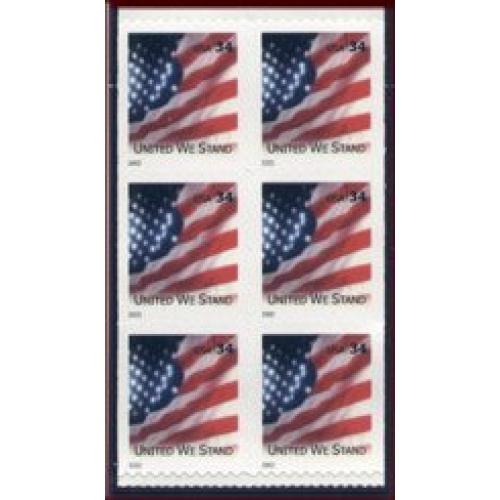 #3549Bd United We Stand, Pane of Six from BK287