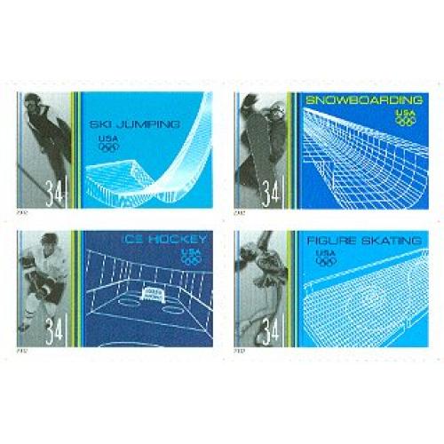 #3552-55 Winter Sports, Four Singles