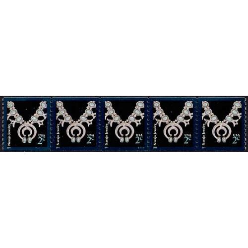 #3758B Navajo Necklace, 2011 Year Date, PNC Strip of 5, S111111