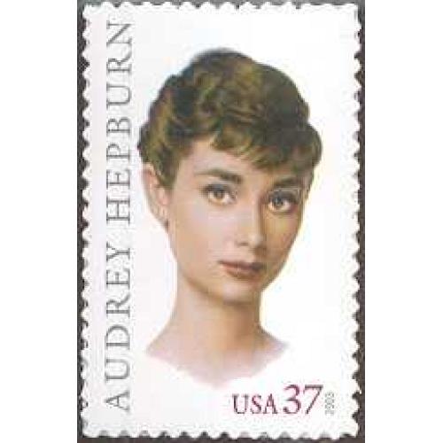 #3786 Audrey Hepburn Legends of Hollywood, Single Stamp