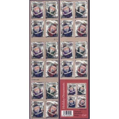 #3886b Holiday Ornaments, Double-sided Booklet 20