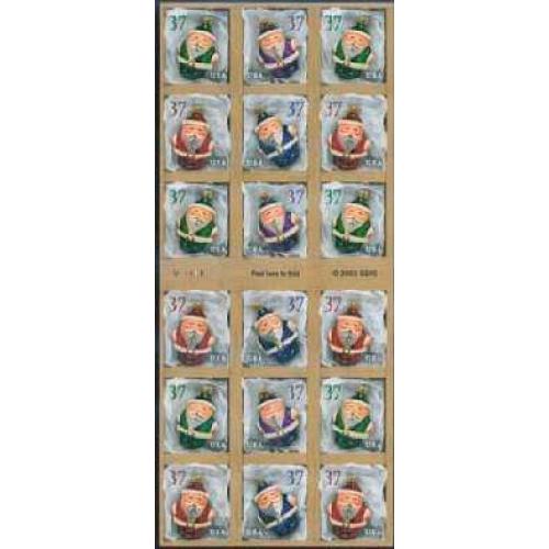 #3894b Holiday Ornaments, ATM Pane of 18