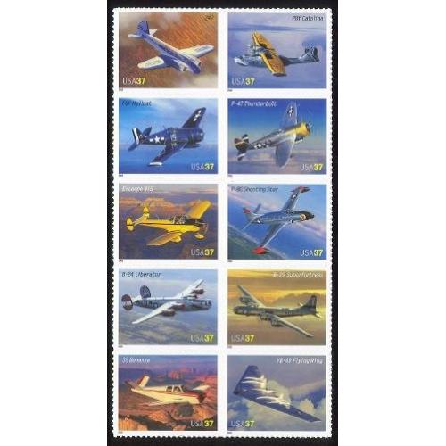 #3916-25 Advances in American Aviation, Set of Ten Singles