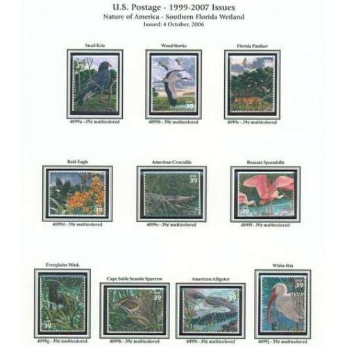 #4099a-j Southern Florida Wetland, Nature of America, Set of 10 