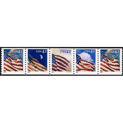 #4228-31 Flags 24/7 Coil, Water Activated, PNC Strip of 5, #S111
